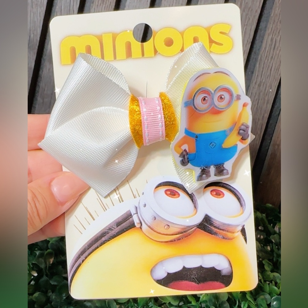 Minions Hair Bow with Character Clip